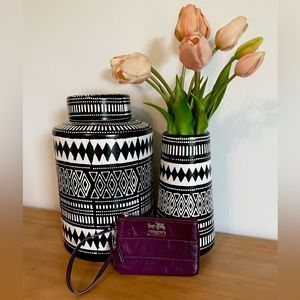 Coach Purple Patent Leather Wristlet